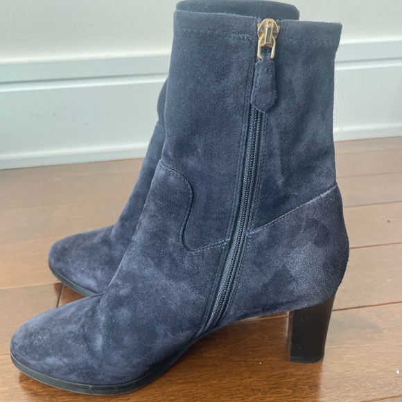 LK Bennett Navy Blue Suede Ankle Boots – Women’s 36 EU / US 6 – Made in Italy - Picture 1 of 7